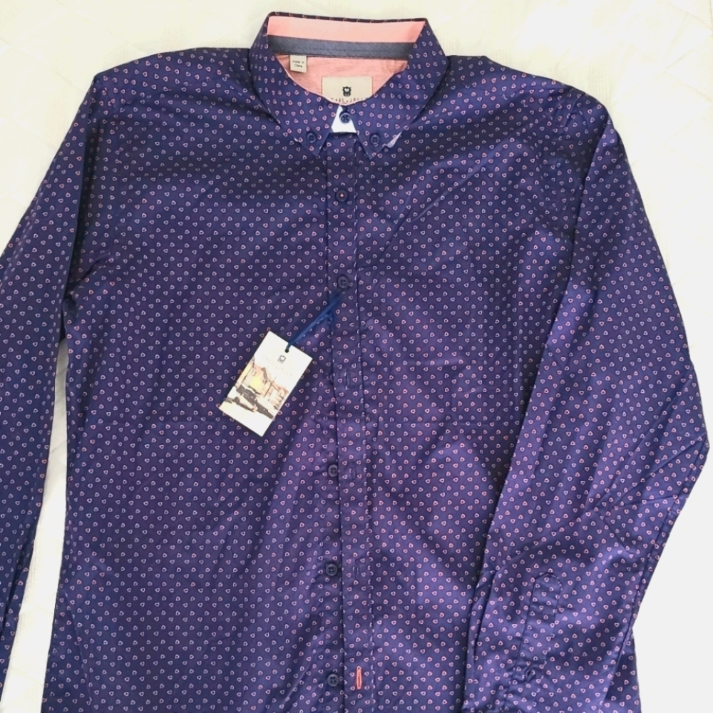 Steel & Jelly Navy blue Button Down Shirt